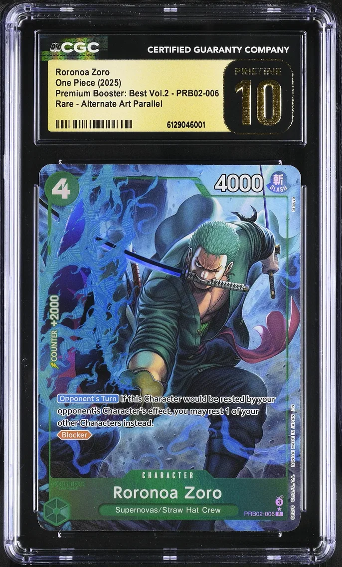 2025 #PRB02-006 Roronoa Zoro CGC 10 Pristine Premium Booster: The Best Vol.2 (PRB-02) - English