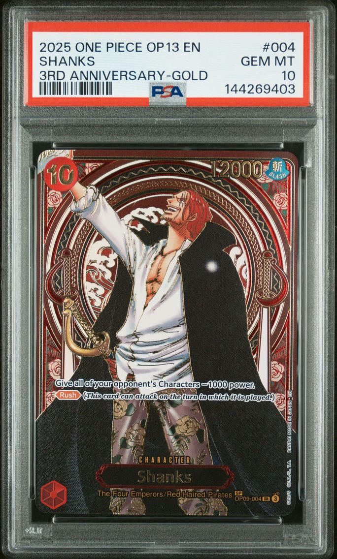 2025 #004 Shanks PSA 10 One Piec