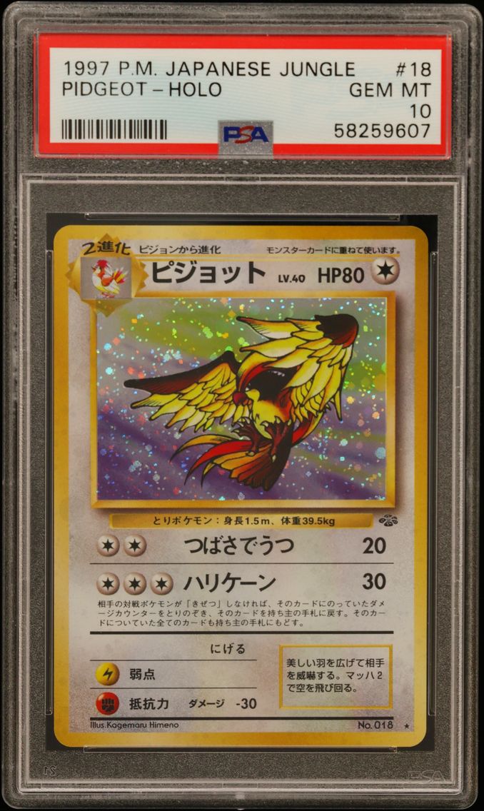 1997 #18 Pidgeot-Holo PSA 10 Japanese Jungle