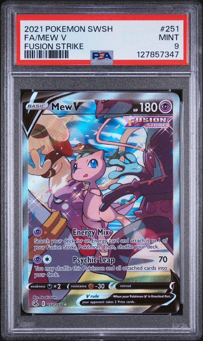 2021 #251 Full Art/Mew V PSA 9 S