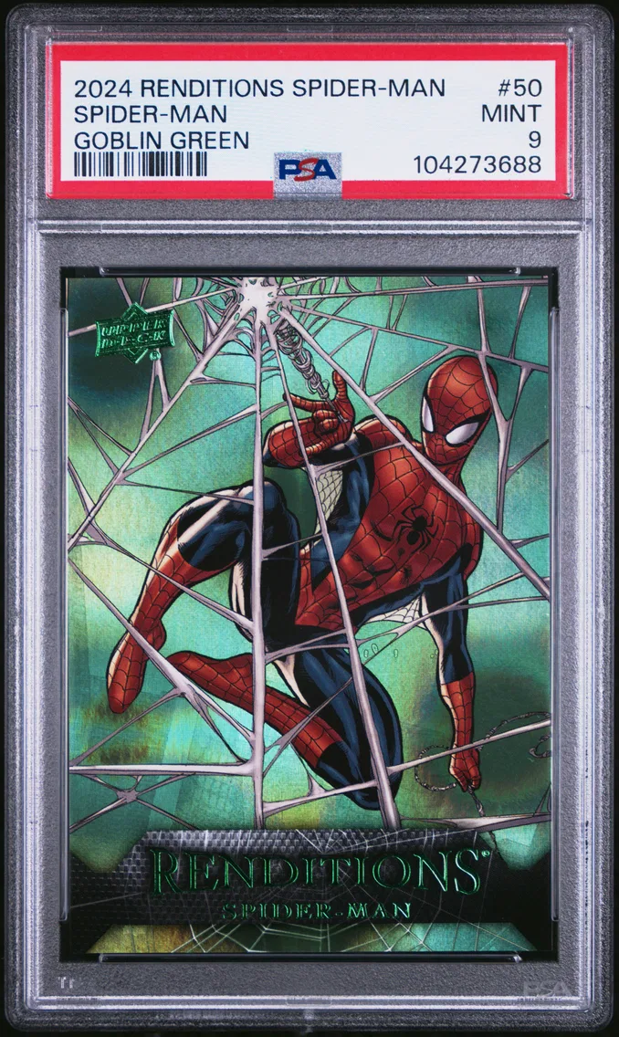 2024 #50 Spider-Man PSA 9 Upper Deck Marvel Renditions Spider-Man