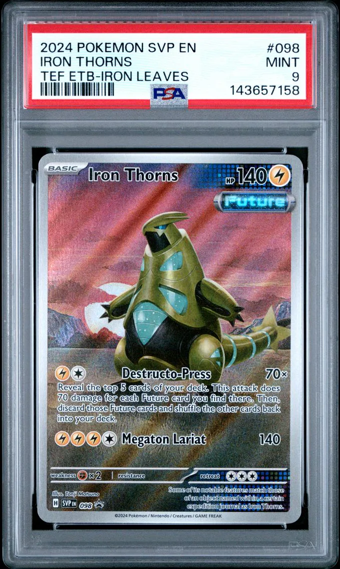 2024 #098 Iron Thorns PSA 9 Svp EN-SV Black Star Promo