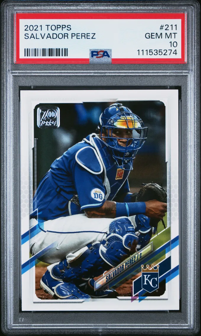 2021 #211 SALVADOR PEREZ PSA 10 Topps