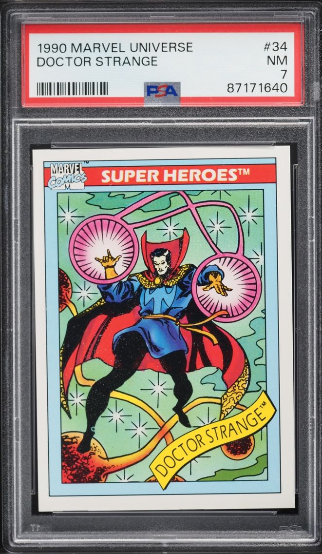 1990 #34 Impel Marvel Universe Doctor Strange NRMT PSA 7