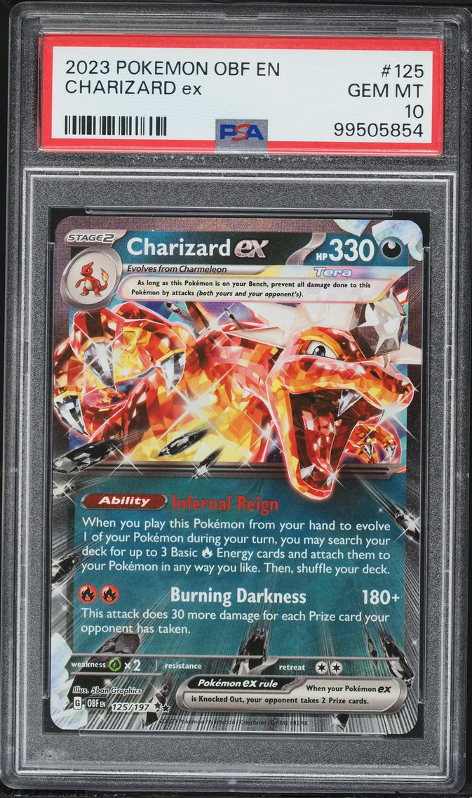 2023 #125 Charizard EX PSA 10 Obf EN-Obsidian Flames Pokemon