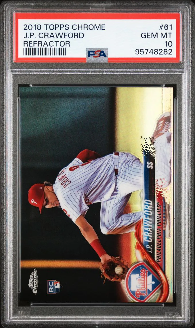 2018 #61 J.P. Crawford PSA 10 Topps Chrome