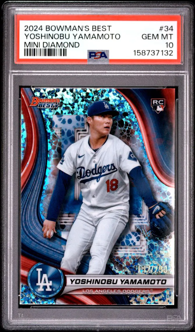 2024 #34 Yoshinobu Yamamoto PSA 10 Bowman's Best
