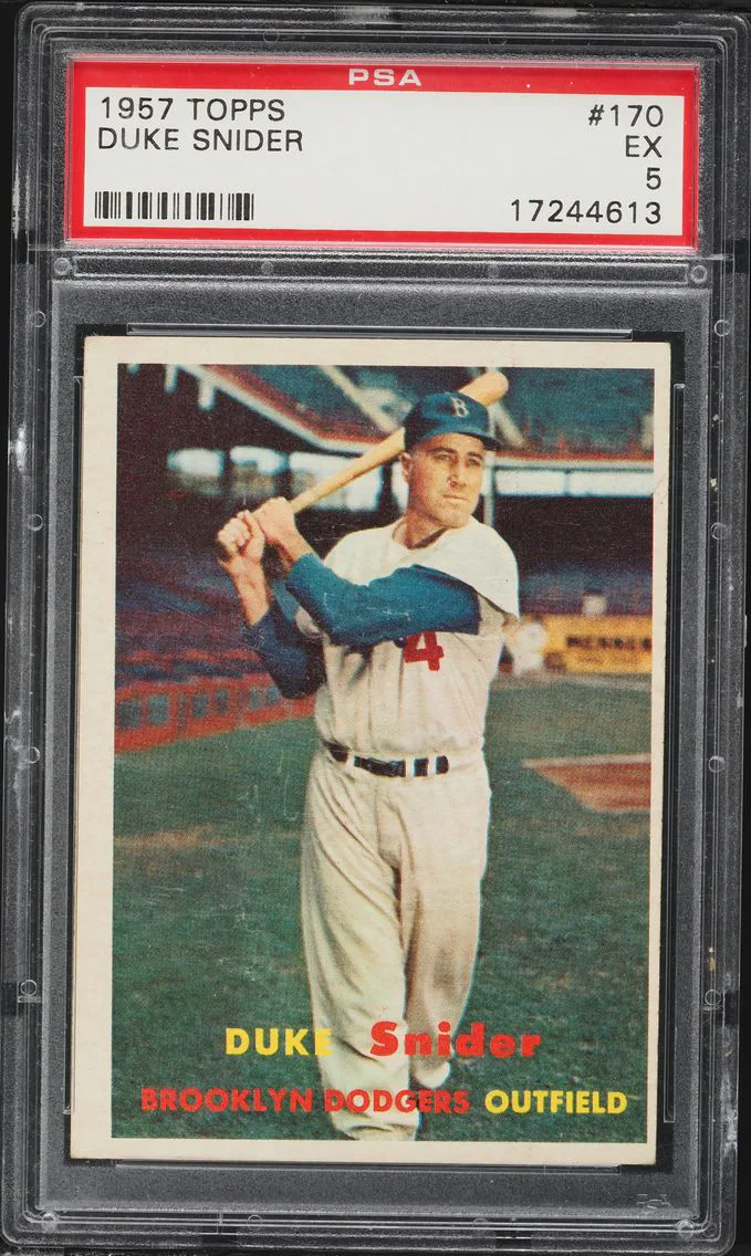 1957 #170 Duke Snider PSA 5 Topps Baseball