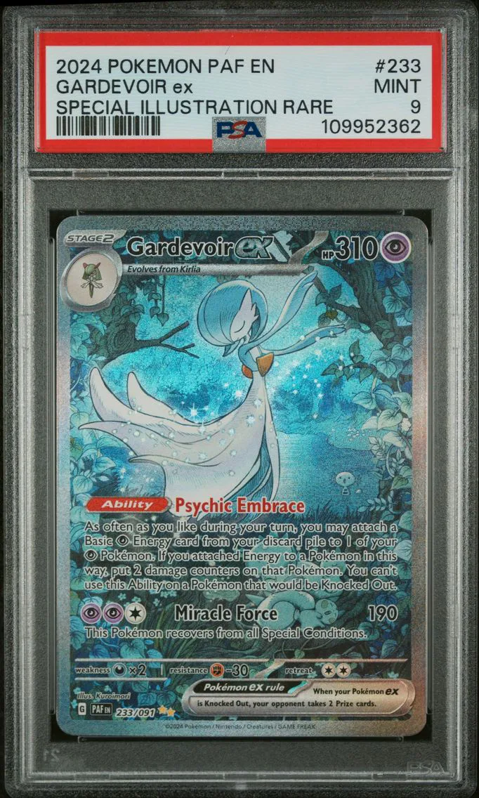 2024 #233 Gardevoir EX PSA 9 Paf EN-Paldean Fates Pokemon
