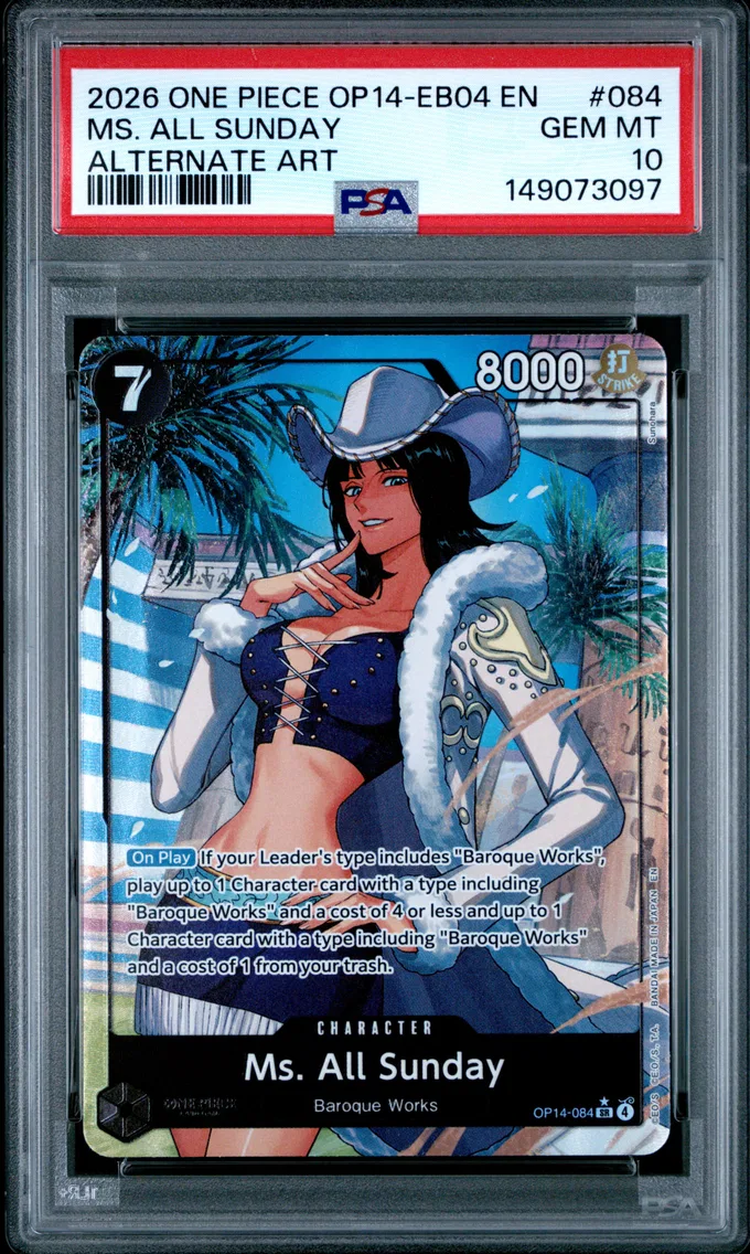 2026 #084 MS. All Sunday PSA 10 One Piece OP14-EB04-the Azure Sea's Seven