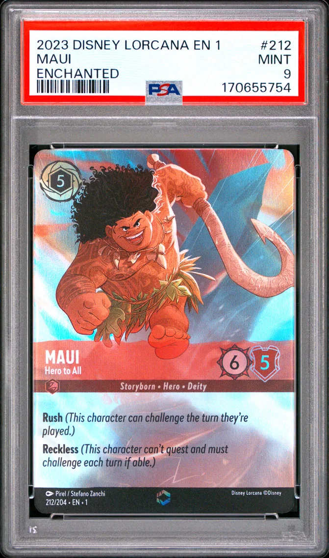 2023 #212 Maui - Hero to All PSA 9 Disney Lorcana EN 1-the First Chapter