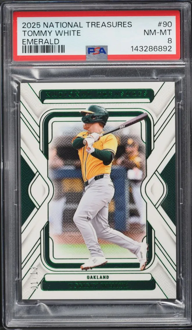 2025 National Treasures Emerald Tommy White 1/13 #90 PSA 8 NM-MT