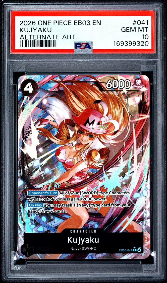 2026 #041 Kujyaku PSA 10 One Piece EB03-Extra Booster -One Piece Heroines Edition-