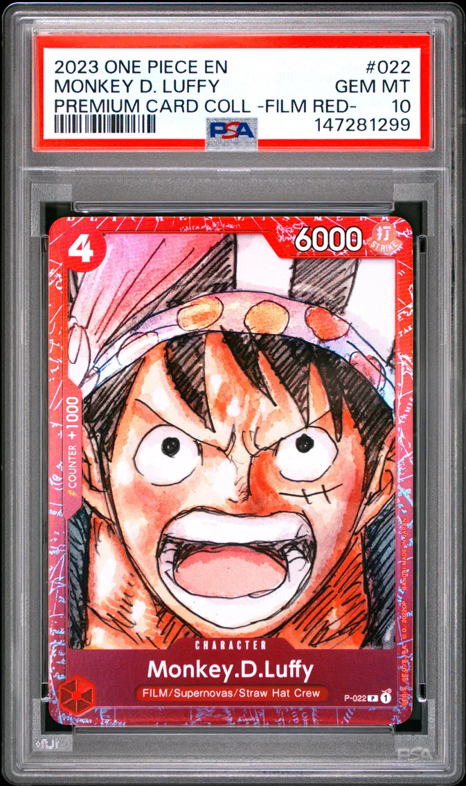 2023 #022 Monkey D. Luffy PSA 10 One Piece Premium Card Collection -One Piece Film Red-