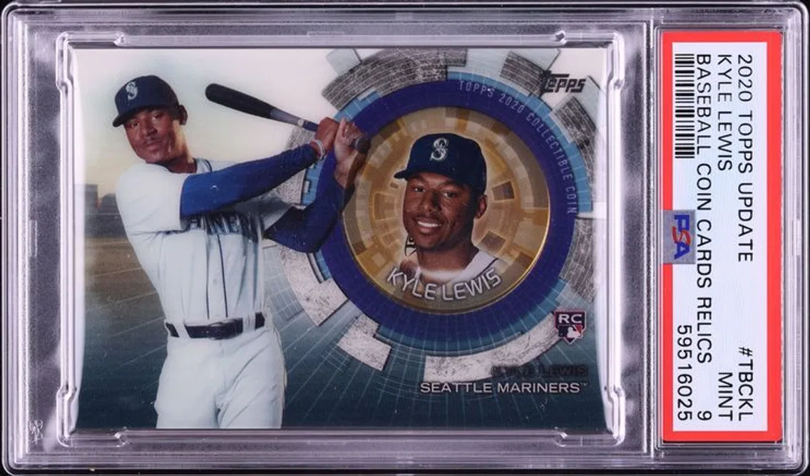 2020 #TBC-KL Topps Update Coin Cards Kyle Lewis ROOKIE MINT PSA 9