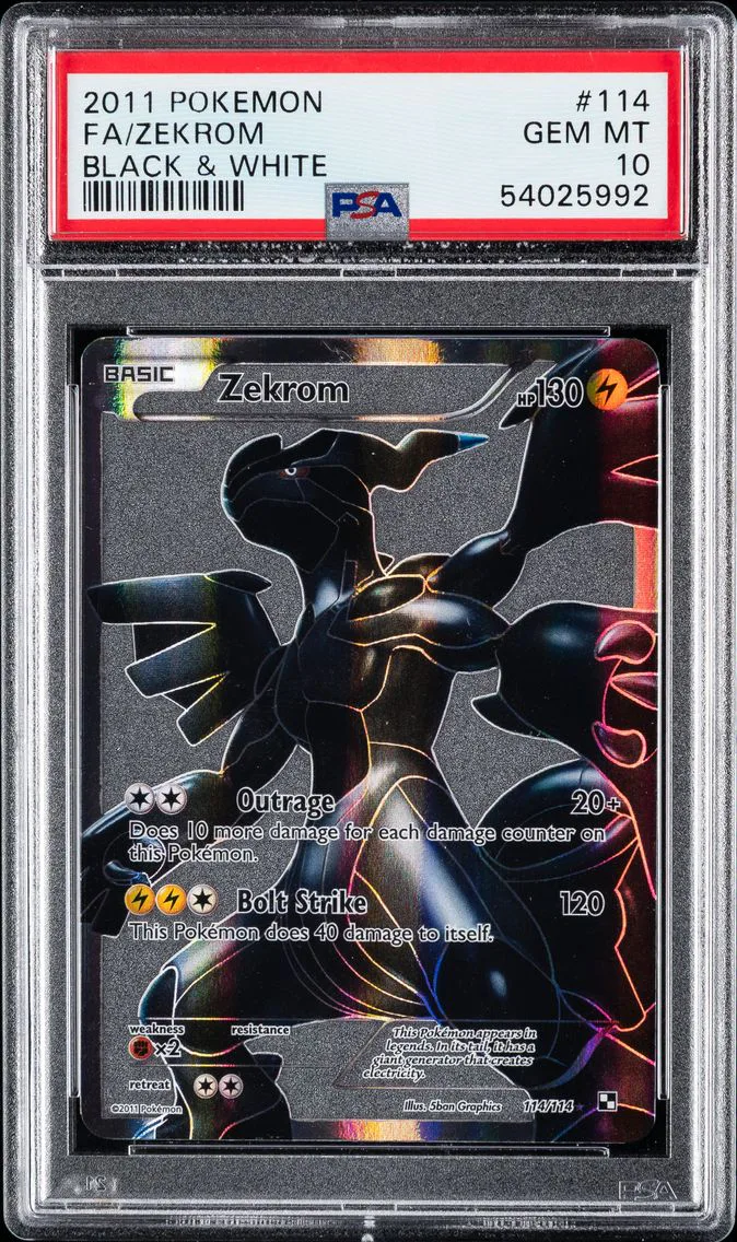 2011 #114 Full Art/Zekrom PSA 10 Black & White Pokemon