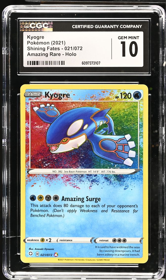 2021 #021 Kyogre CGC 10 Shining Fates - English