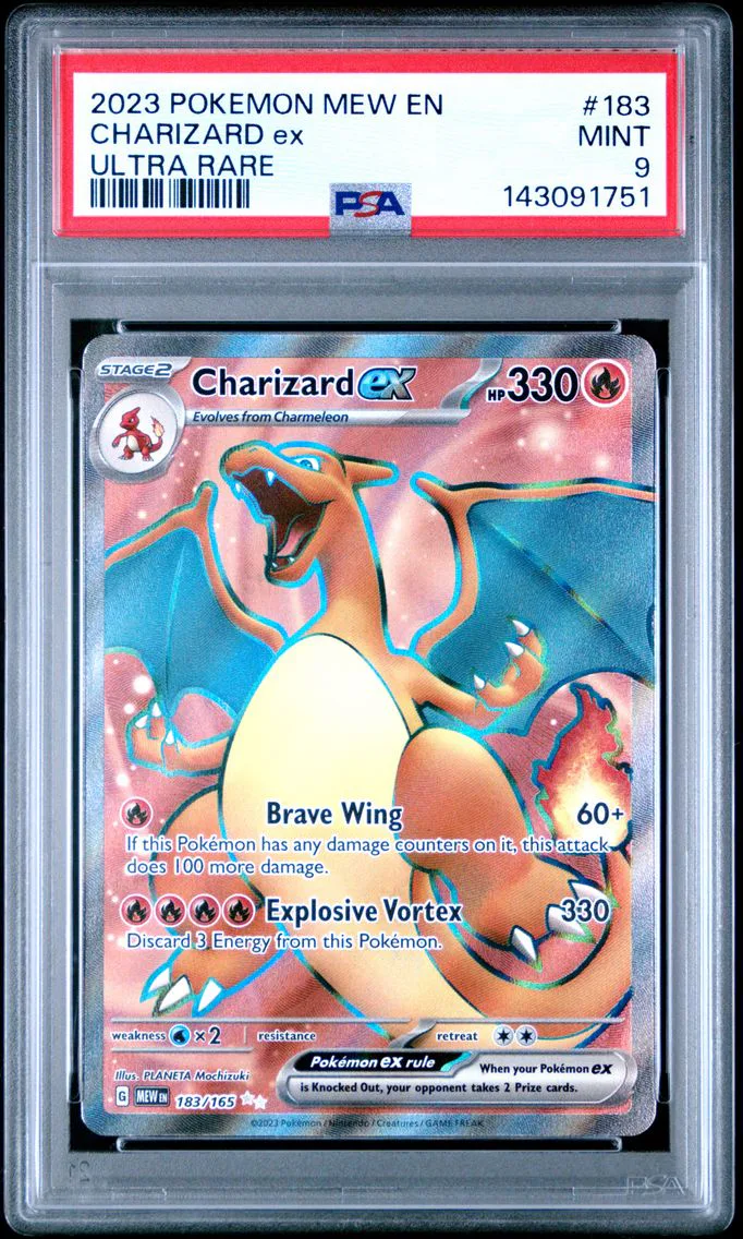 2023 #183 Charizard EX PSA 9 Mew EN-151 Pokemon
