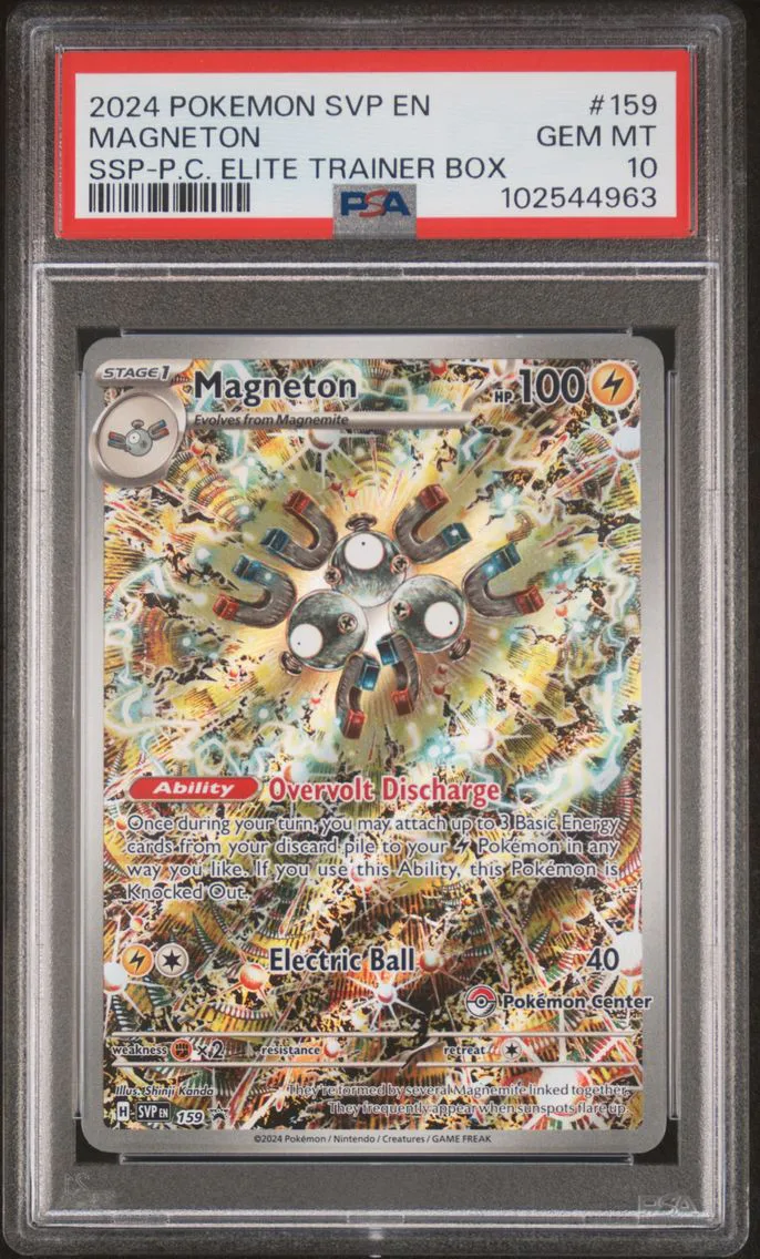 2024 #159 Magneton PSA 10 Svp EN-SV Black Star Promo