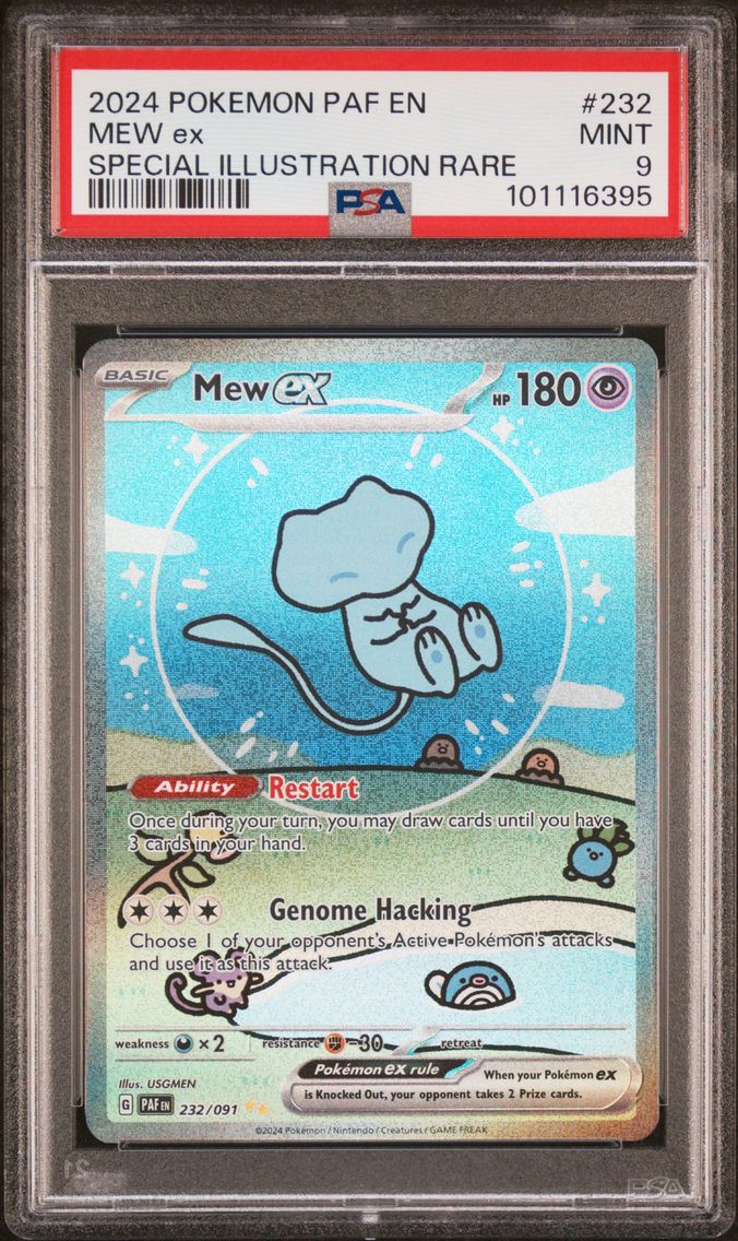 2024 #232 MEW EX PSA 9 POKEMON PAF EN-PALDEAN FATES Pokemon