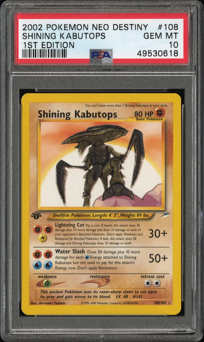 2002 #108 Shining Kabutops 1st E