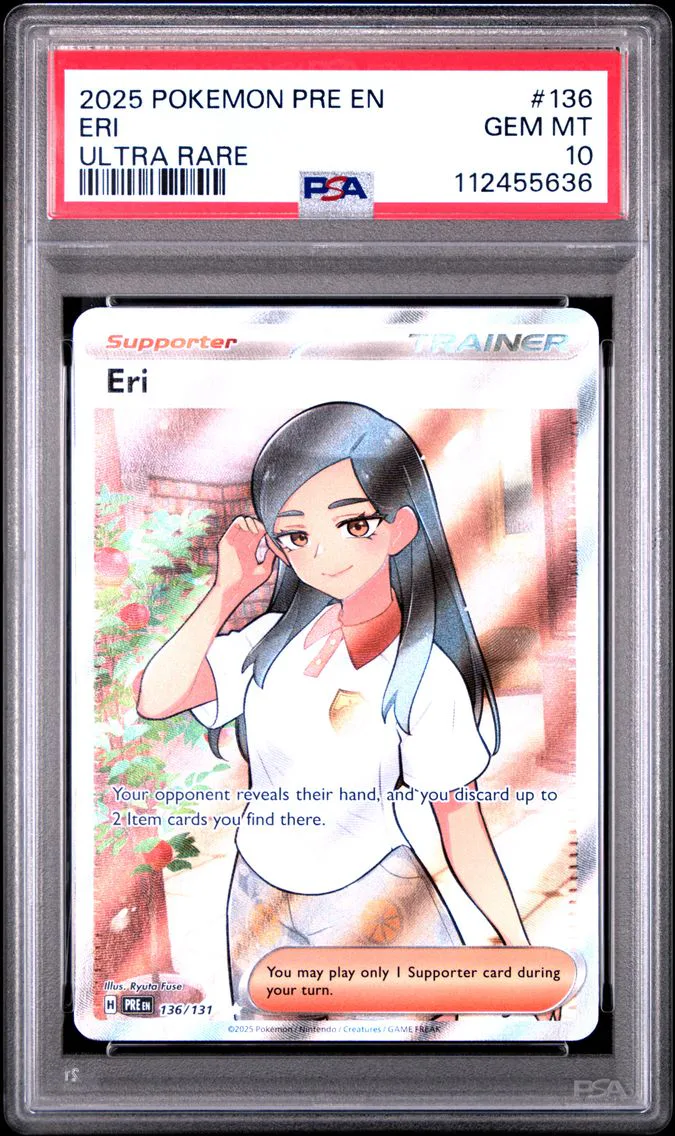 2025 #136 Eri PSA 10 Pre EN-Prismatic Evolutions Pokemon