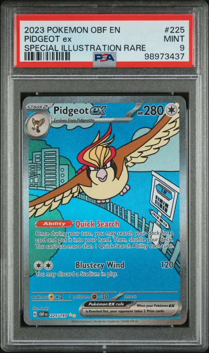 2023 Pokemon Obf EN-Obsidian Flames Pidgeot EX Obf EN-Obsidian Flames #225 PSA 9