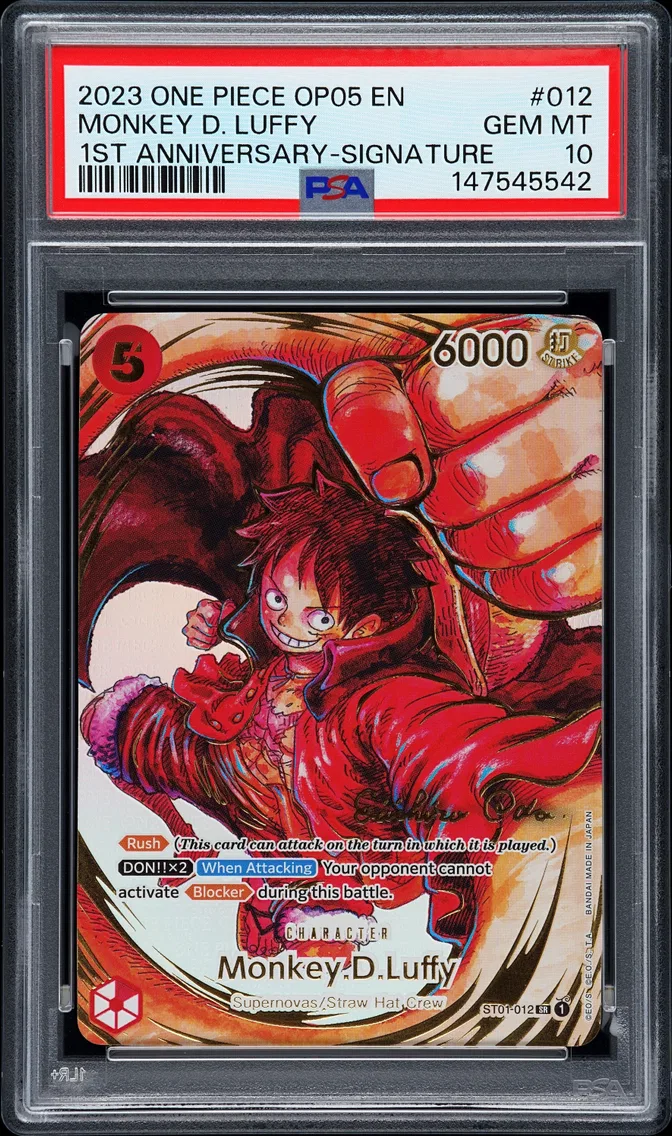 2023 #012 Monkey D. Luffy PSA 10 One Piece OP05-Awakening of the New Era