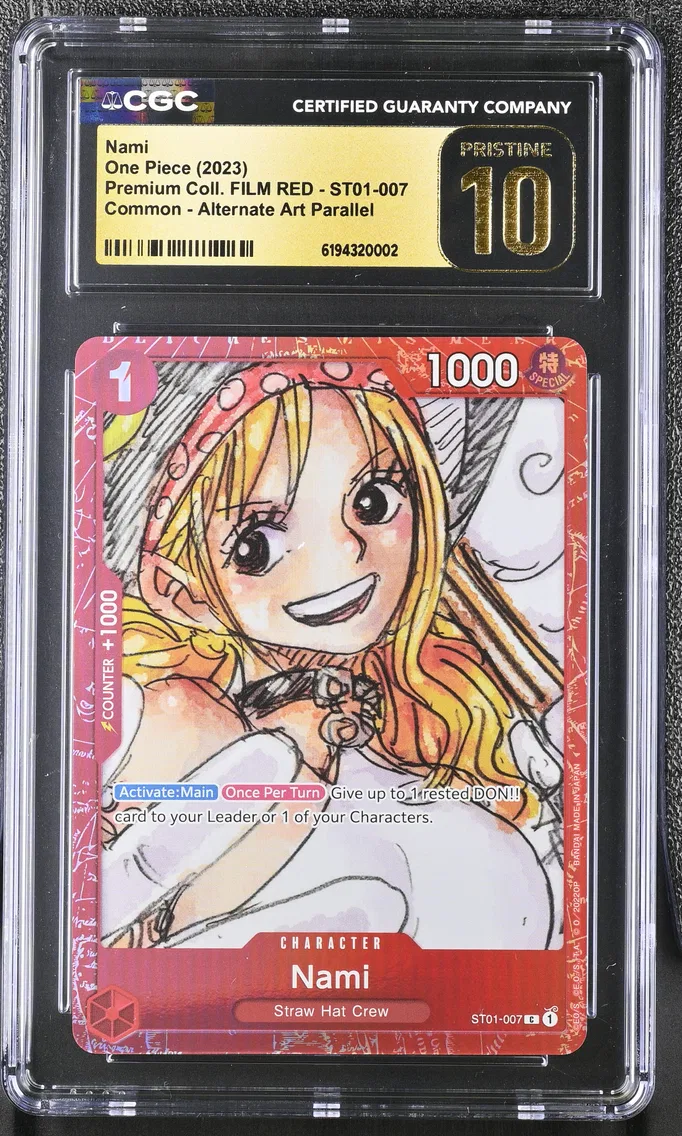 2023 #ST01-007 Nami CGC 10 Pristine Premium Collection FILM RED (Foil) - English