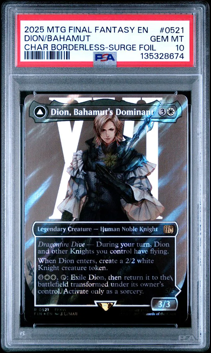 2025 #0521 Bahamut, Warden of Light/Dion, Bahamut's Dominant PSA 10 Final Fantasy Magic The Gathering