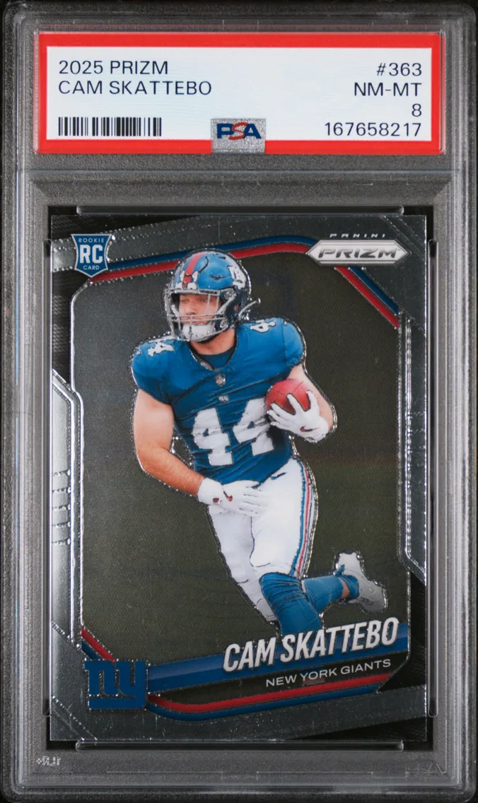 2025 #363 Cam Skattebo PSA 8 Panini Prizm