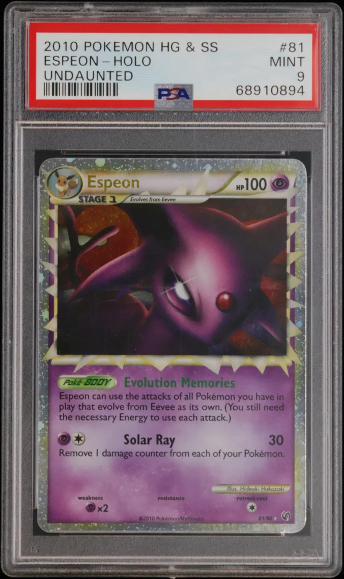 2010 #81 Espeon-Holo PSA 9 Heart