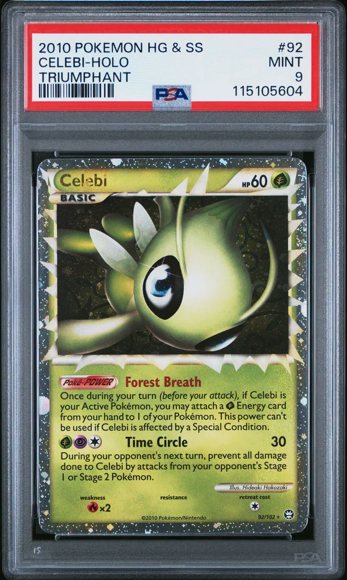 2010 #92 Celebi-Holo PSA 9 Heartgold & Soulsilver Triumphant