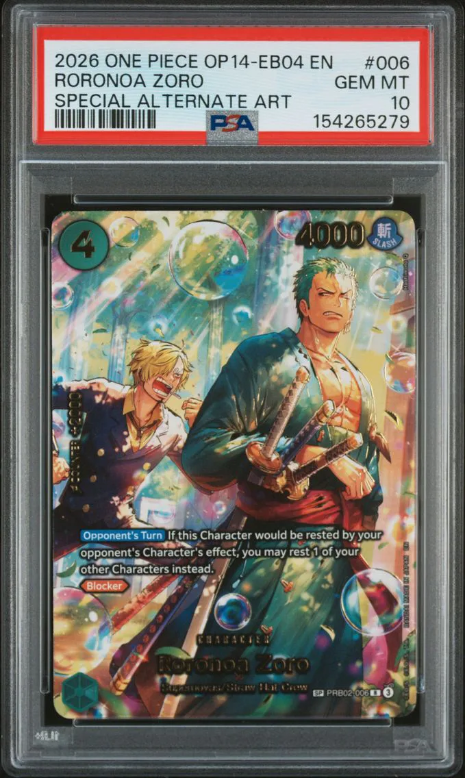 2026 #006 Roronoa Zoro PSA 10 On