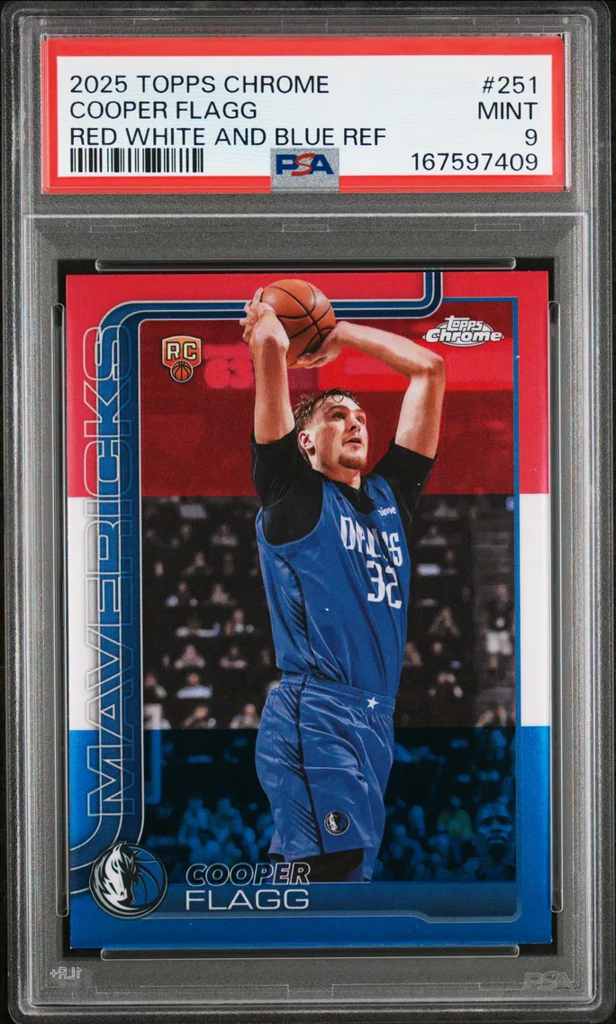 2025 #251 Cooper Flagg PSA 9 Topps Chrome