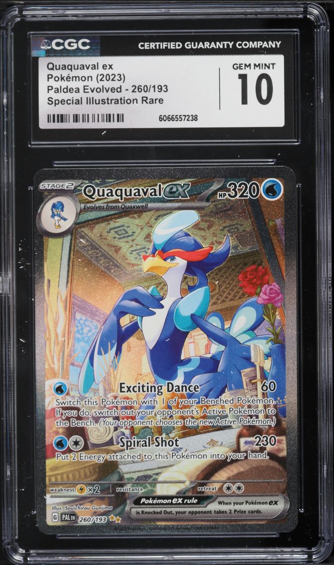 2023 #260 Quaquaval EX CGC 10 Pal EN-Paldea Evolved Pokemon