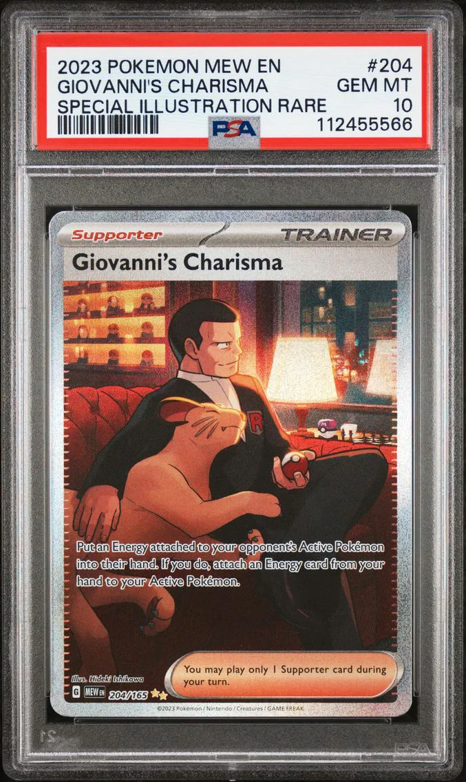 2023 #204 Giovanni's Charisma PSA 10 Mew EN-151