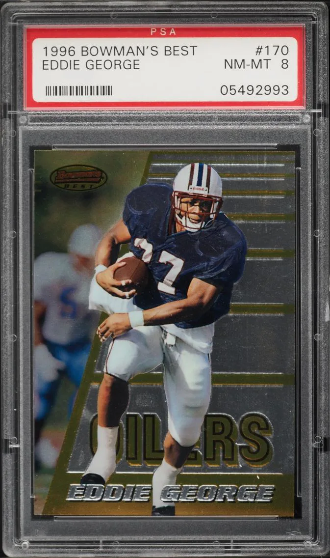 1996 Bowman's Best Eddie George ROOKIE #170 PSA 8 NM-MT