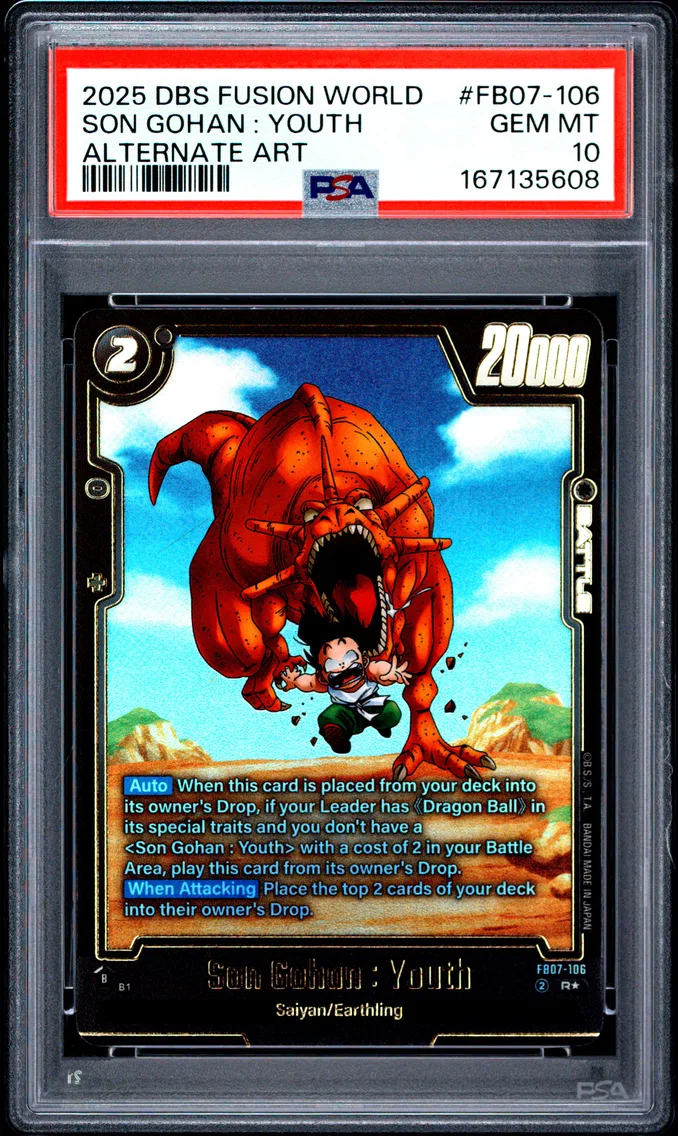 2025 #FB07-106 Son Gohan : Youth PSA 10 Dragon Ball Super Card Game Fusion World Wish for Shenron