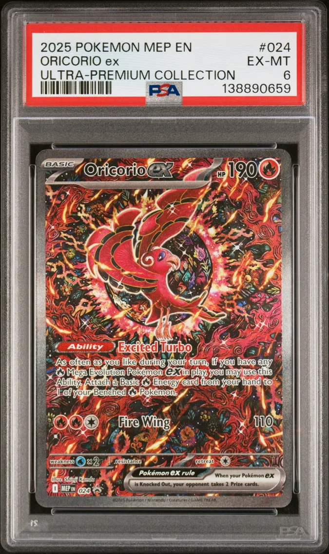 2025 #024 Oricorio EX PSA 6 Mep EN-Me Black Star Promo