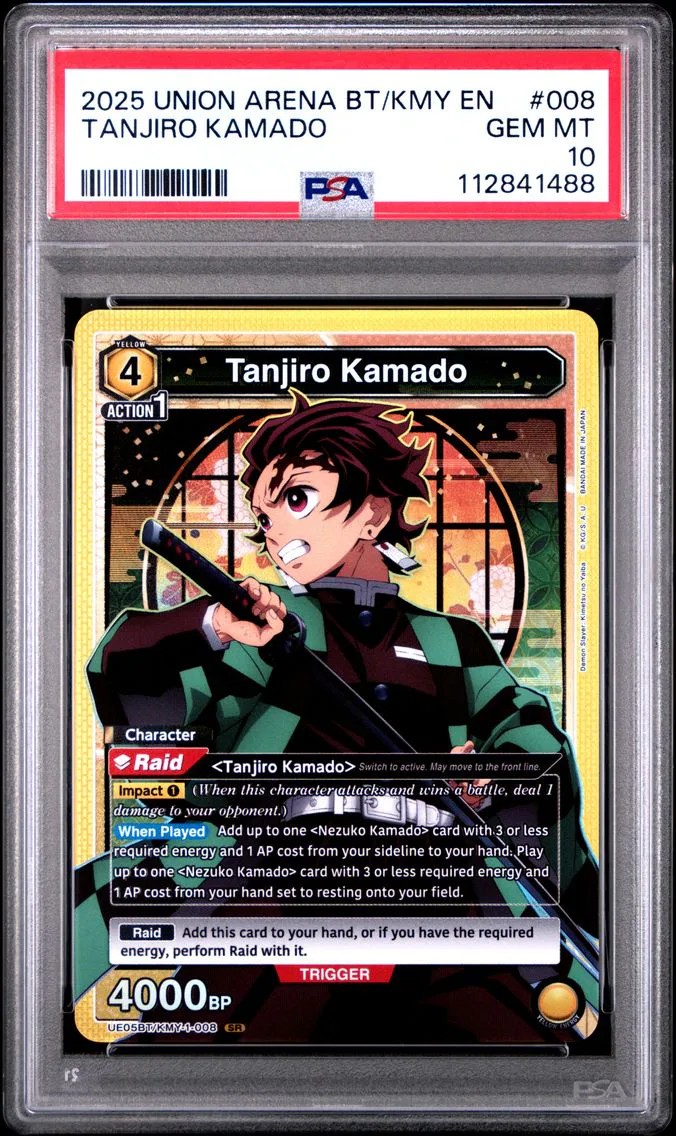 2025 #008 Tanjiro Kamado PSA 10 Union Arena Ue05bt/Kmy Demon Slayer