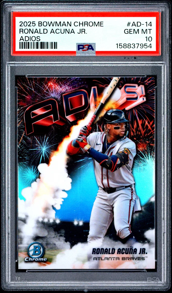 2025 #AD-14 Ronald Acuna Jr. PSA 10 Bowman Chrome Adios