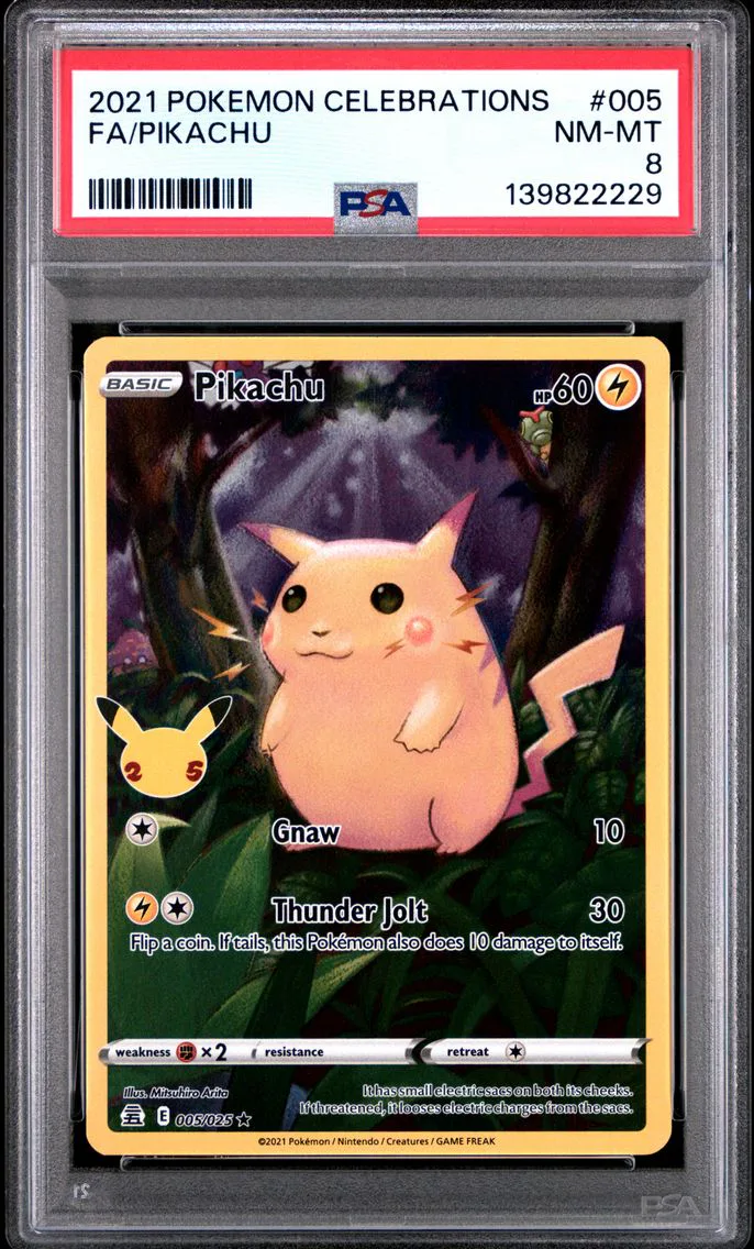 2021 #005 Full Art/Pikachu PSA 8 Celebrations
