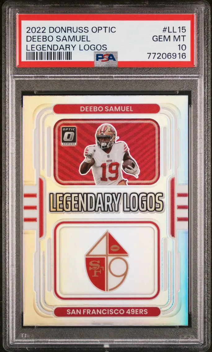 2022 #LL15 Deebo Samuel PSA 10 Panini Donruss Optic Legendary Logos