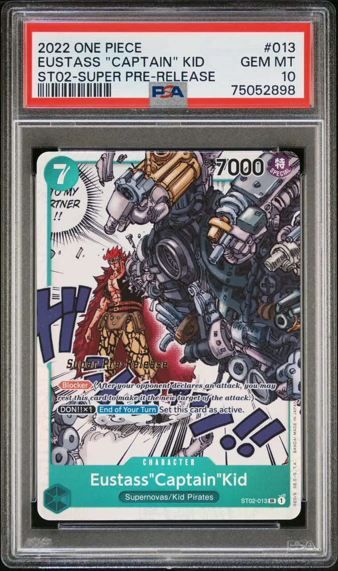 2022 #013 Eustass "Captain" Kid PSA 10 One Piece Starter Deck ST02-Worst Generation