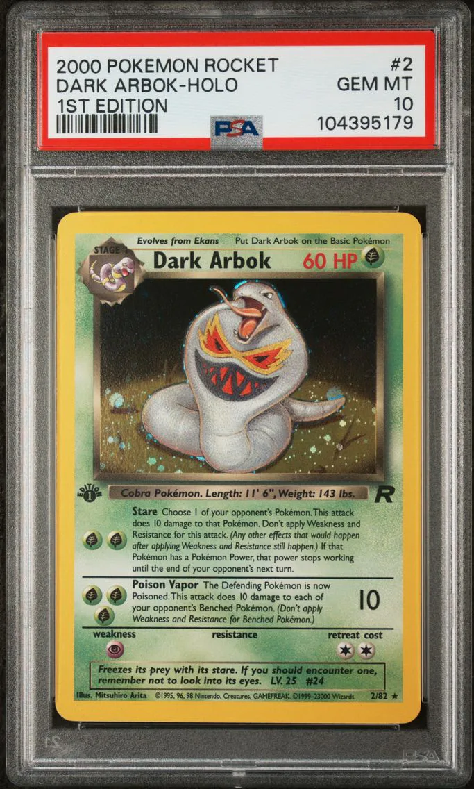 2000 #2 Dark Arbok-Holo 1st Edition PSA 10 Rocket Pokemon