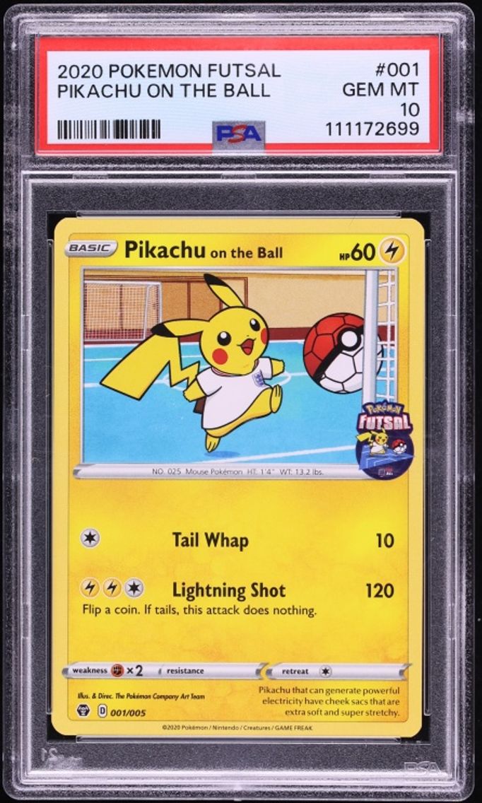2020 #1 Sword & Shield Futsal Pikachu On The Ball GEM MINT PSA 10 Pokemon