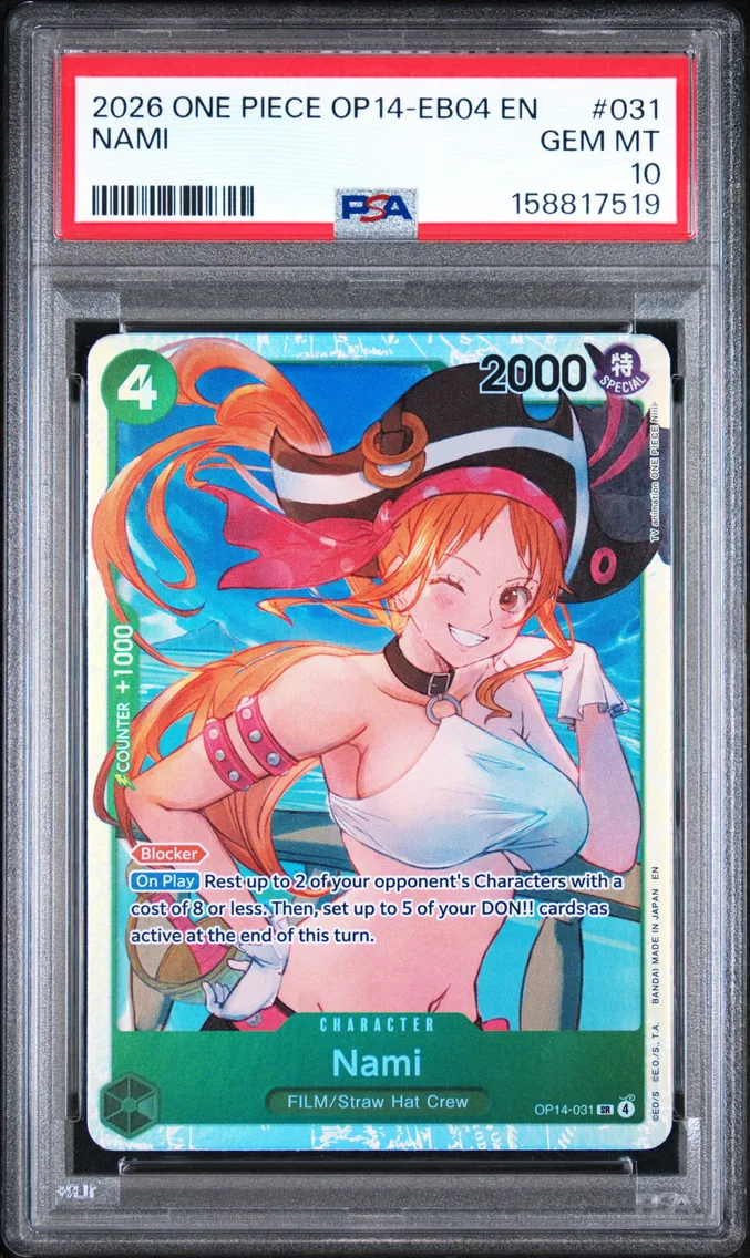 2026 #031 Nami PSA 10 One Piece OP14-EB04-the Azure Sea's Seven