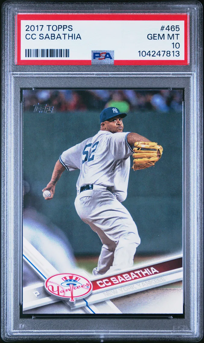 2017 #465 CC Sabathia PSA 10 Topps