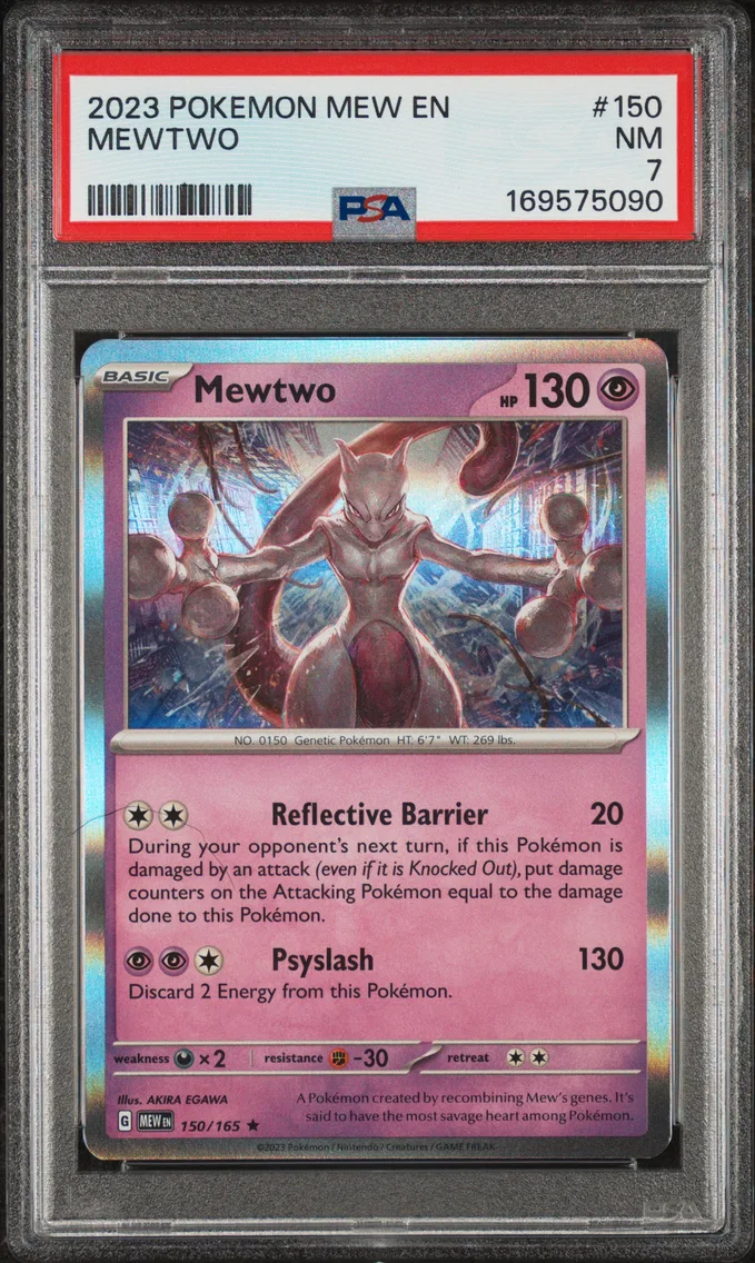 2023 #150 Mewtwo PSA 7 Mew EN-151